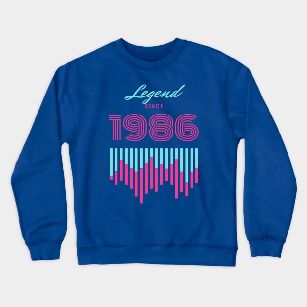 Legend since 1986 Crewneck Sweatshirt by kirkomed